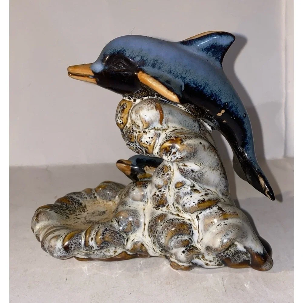 Ceramic Dolphin Figurine